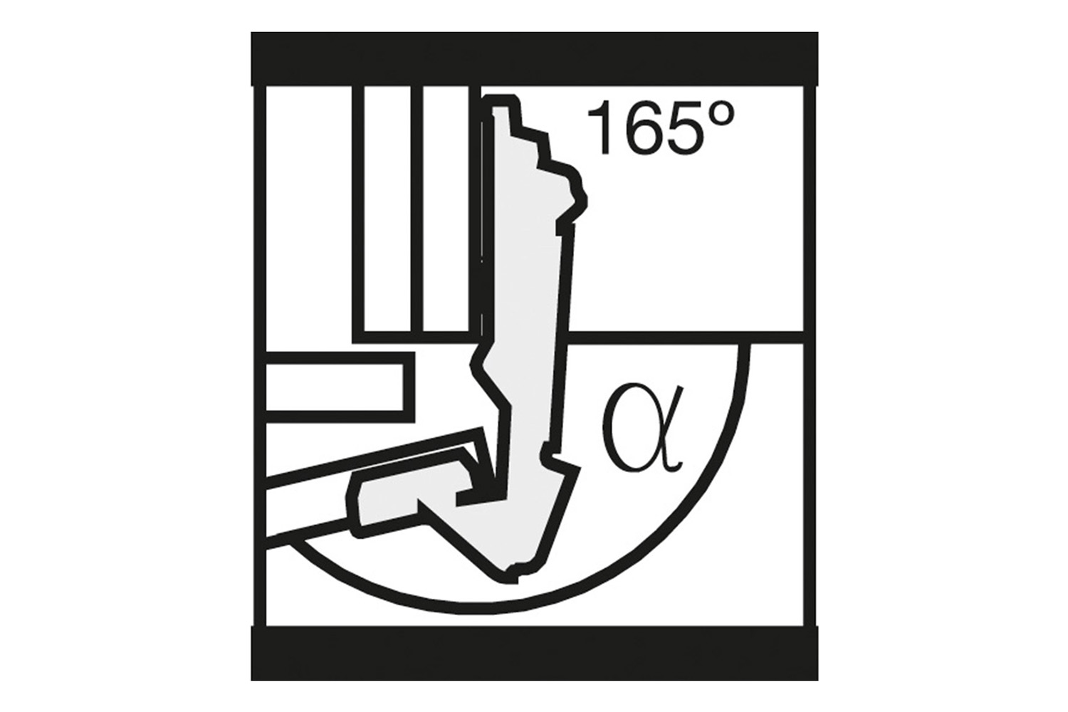 Mesuco 131x rapid - 165° - softclosing - opliggend