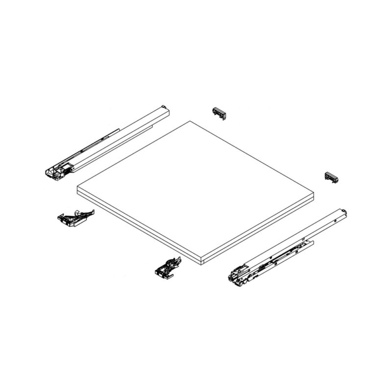 Onderbouwgeleider met softclosing 400mm - 40kg