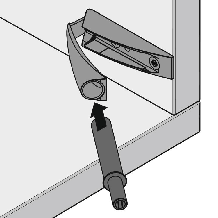 Push to open voor hoge en/of zware deuren - Lichtgrijs