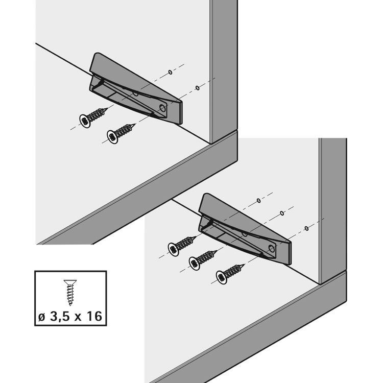 Push to open voor hoge en/of zware deuren - Wit