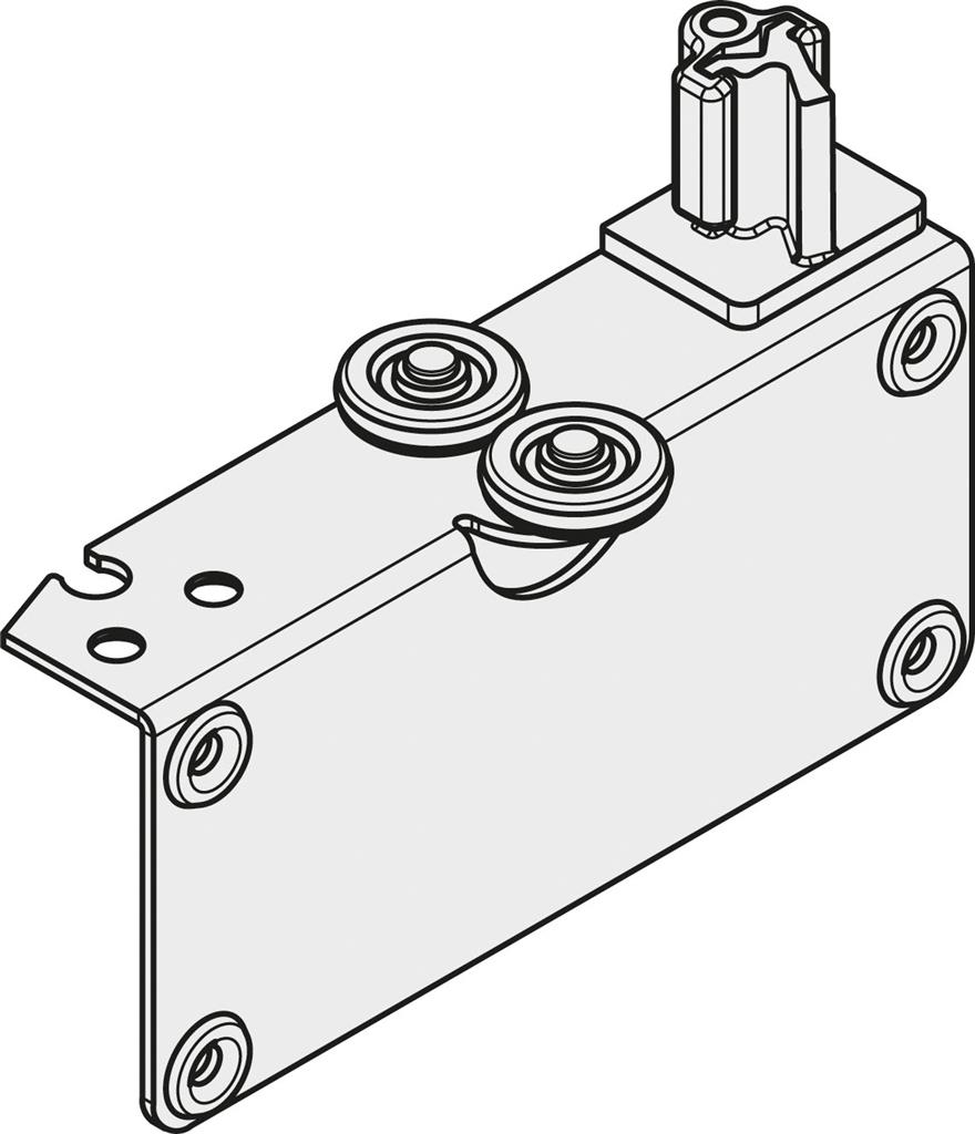 Set beslag voor 2 deuren - softclosing - 50kg per deur - J6