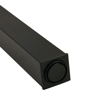 Tafelpoot 60x60mm - mat zwart - hoogte 1100mm / ZM12