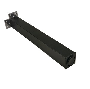 Tafelpoot 60x60mm - mat zwart - hoogte 710mm / ZM12