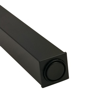 Tafelpoot 60x60mm - mat zwart - hoogte 710mm / ZM12