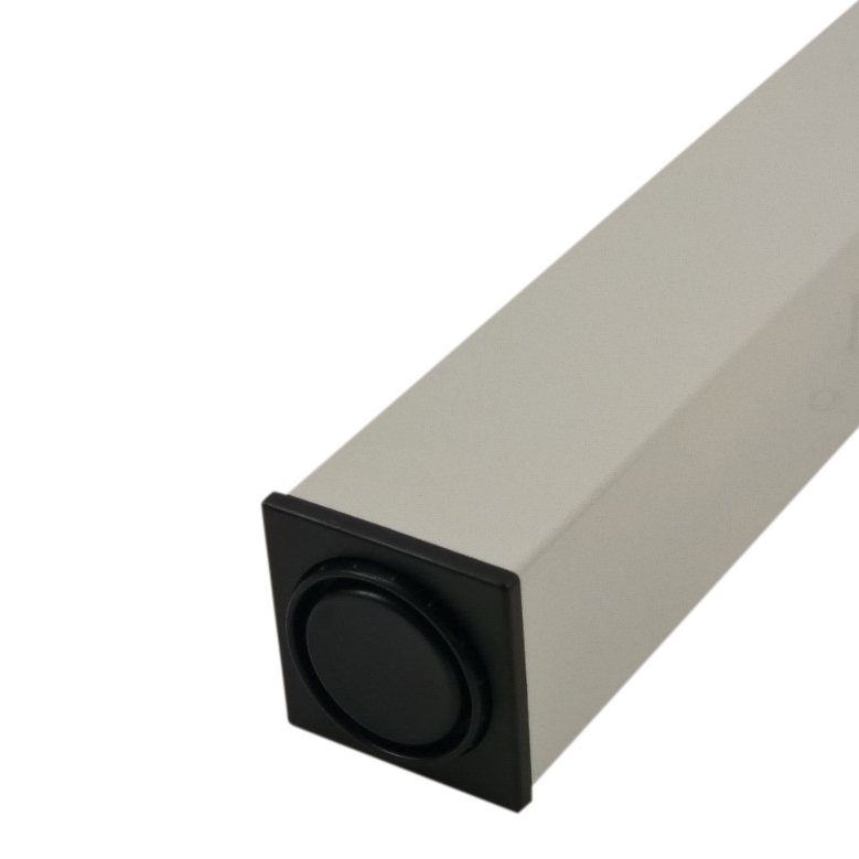 Tafelpoot 60x60mm - wit - hoogte 710mm - RAL9003 / ZM12