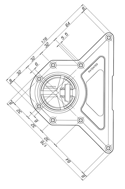 Tafelpoot diameter 80mm - 710/740mm - wit
