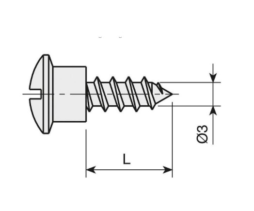 Verbindingsschroef - clock - euroschroefdraad 3 x 9mm