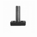 Stelschroef met kunststof voetplaat vierkant - M10x45mm