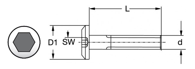 Tekening afmetening bout tbv dwarsmoer M8